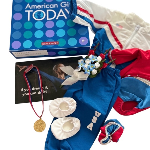 American Girl Doll Patriotic Gymnastics Set Two-in-One NOS 2004-2006 Retired - Picture 3 of 13